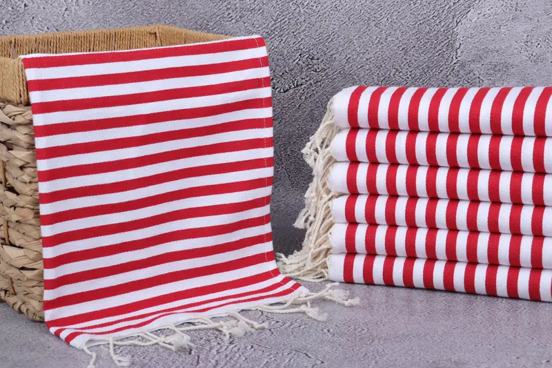 40x18 Cotton Striped Towel, Bathroom Towels, Handmade Gift, Boyfriend Christmas Gift, Turkish Towel Hand Towel, Personalized Hand Towel, Guest Towel - 3