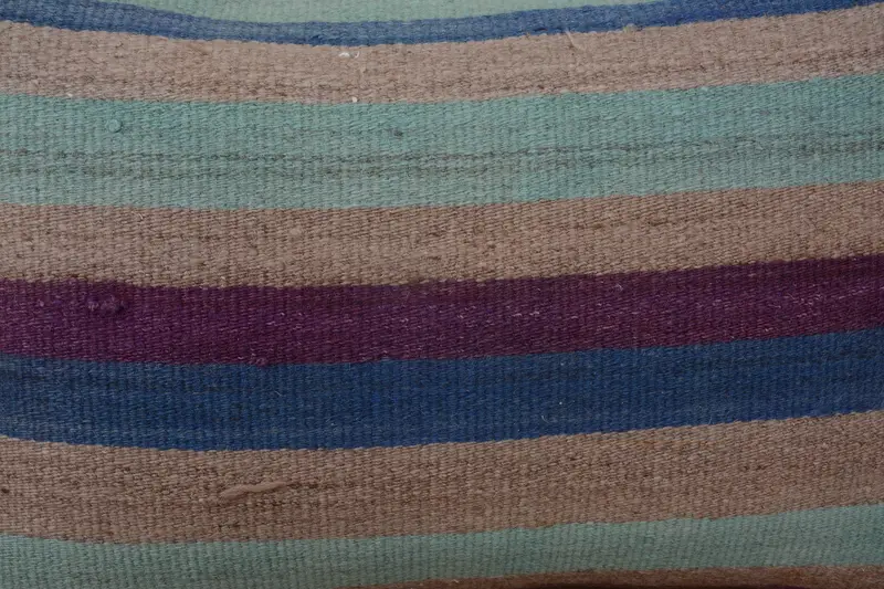 Decorative Bolster Pillow, Home Decor Pillow, Turkish Kilim Pillow, Vintage Kilim Pillow, 16x24 Blue Pillow Cover, Cushion Case - 3
