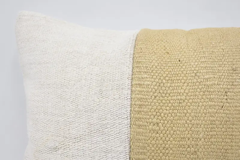 Indoor Pillow Cover, Vintage Kilim Pillow, Turkish Pillow, 12x24 Beige Cushion Cover, Vintage Pillow, Cushion Cover, Yoga Cushion Cover - 2