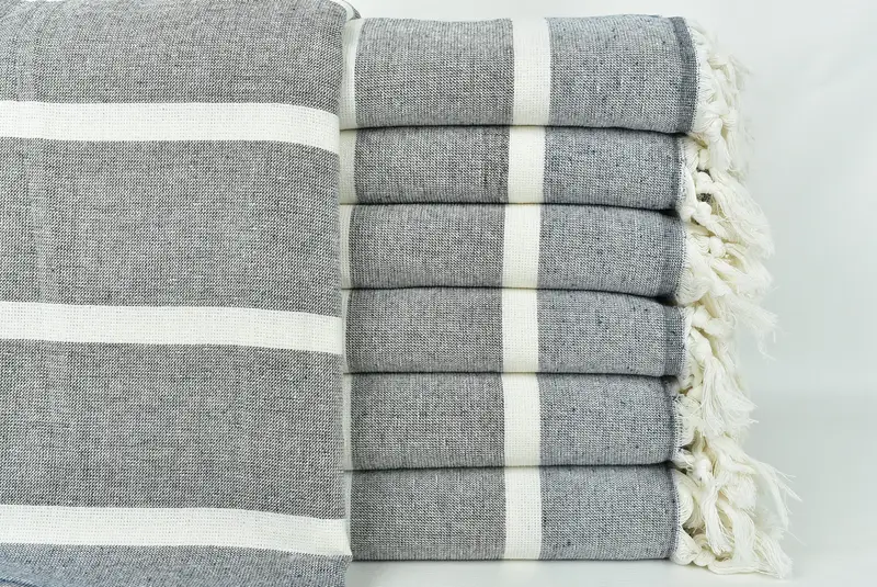 Large Turkish Towel, Valentines Day Gift Idea, Bachelorette Party Gift, Personalized Gifts, Best Wedding Gift, 64x40 Cotton Striped Towel - 1