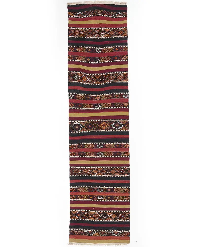 Red Rug, 3x11.8 ft Elegant Modern Decor