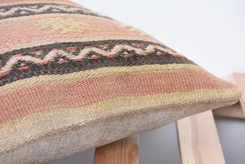 Customized Pillow, 14x14 Beige Cushion, Pillow for Sofa, Pillow Cover, Boho Pillow, Ethnic Pillow Case, Gift Pillow, Nomadic Pillow Case - 7