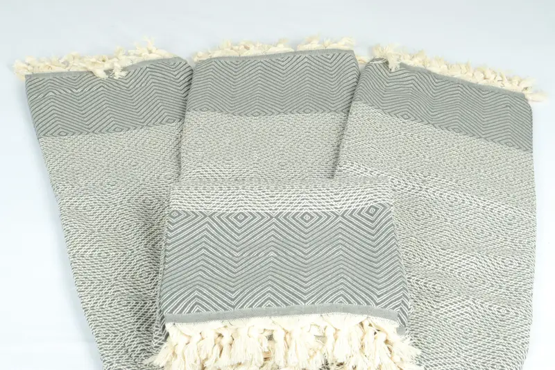 Turkish Blanket, 92x80 Cotton Diamond Towel, Housewarming Gift, Memorial Gift, Monogram Blanket, Beach Bachelorette Party Decorations, Organic Throw - 5
