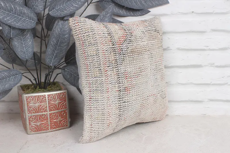 Kilim Pillow Cover, Pillow for Couch, 12x12 Beige Pillow, Interior Designer Pillow, Personalized Gift Pillow Cushion Case, Cushion - 4
