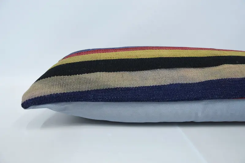 Pillow Cover, Ikat Pillow Case, 16x48 Brown Cushion Cover, Vintage Kilim Pillow, Boho Pillow Sham Cover, Turkish Pillow, Square Throw Pillow - 5