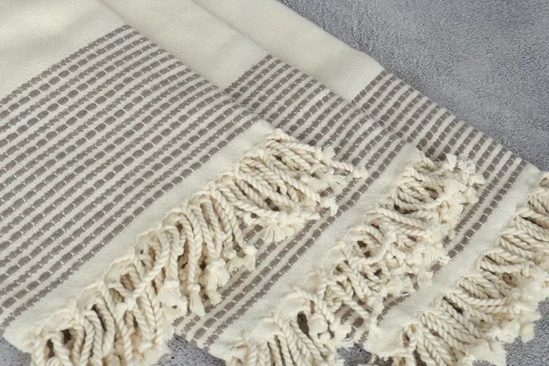 First Wedding Anniversary Gift, Bridal Shower Favor, Scarf Towel, Sand-free towel, Lightweight towel, 70x36 Cotton Striped Towel, Bridal Shower Gift - 5