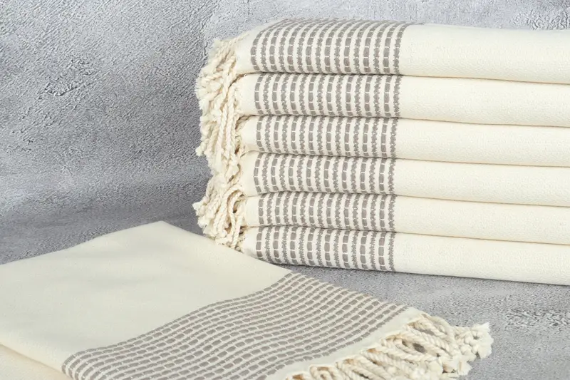 First Wedding Anniversary Gift, Bridal Shower Favor, Scarf Towel, Sand-free towel, Lightweight towel, 70x36 Cotton Striped Towel, Bridal Shower Gift - 2