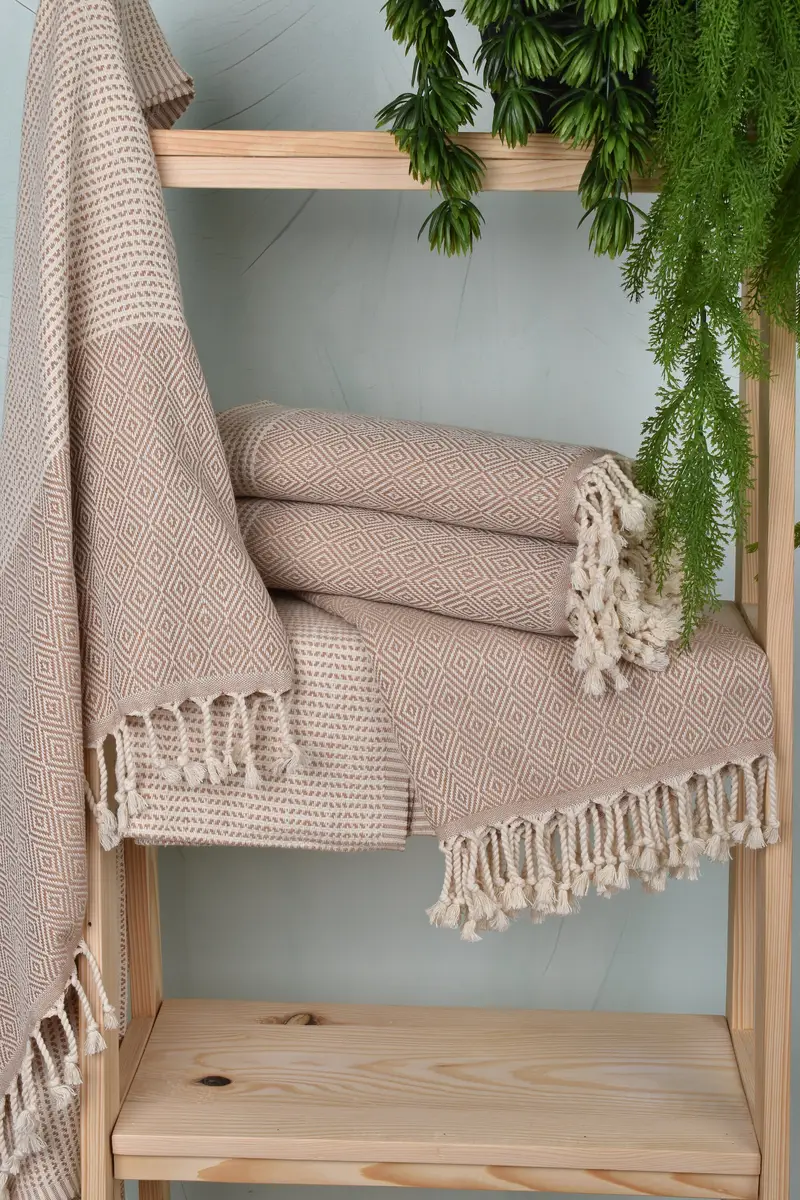 Fouta towel, Home Decor Gifts, Custom Gift, 70x40 Cotton Chevron Towel, First Wedding Anniversary Gift, Boyfriend Christmas Gift, Luxury Beach Towel - 6