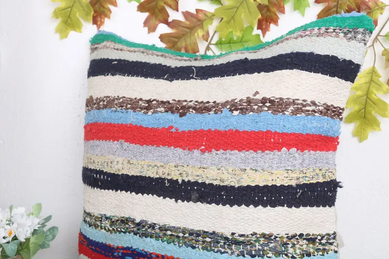 Bolster Cushion Case, Pillow Cover, Decorative Throw Cushion Cover, Throw Kilim Pillow, Gift Pillow, 20x20 White Cushion, Pillow for Couch - 5