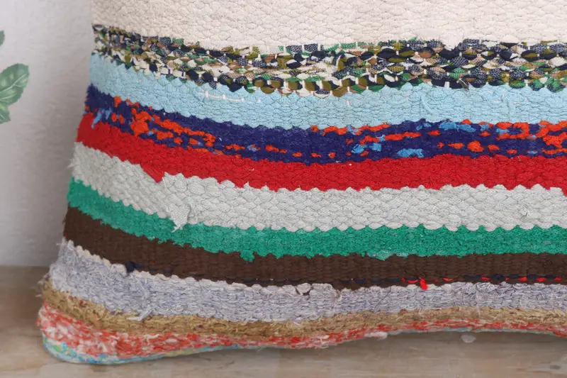 Bolster Cushion Case, Pillow Cover, Decorative Throw Cushion Cover, Throw Kilim Pillow, Gift Pillow, 20x20 White Cushion, Pillow for Couch - 4