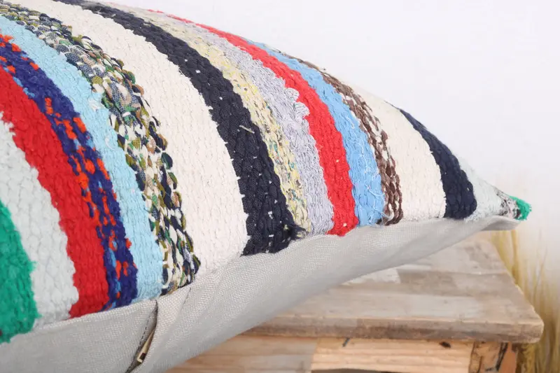 Bolster Cushion Case, Pillow Cover, Decorative Throw Cushion Cover, Throw Kilim Pillow, Gift Pillow, 20x20 White Cushion, Pillow for Couch - 3