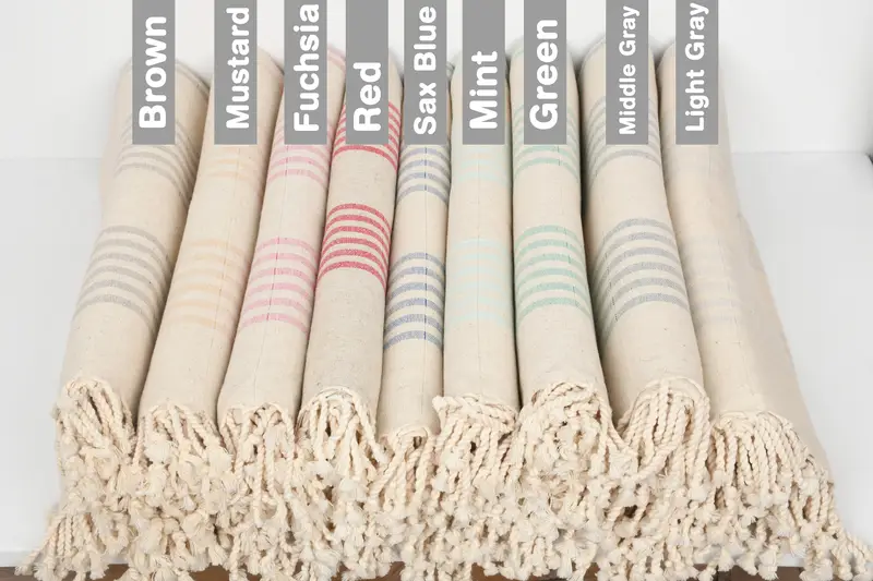 Peshtemal beach towel with unique design, Bridal Shower Favor, Soft towel, Gift For Him, Personalized Turkish Towel, 70x40 Linen Striped Towel - 1