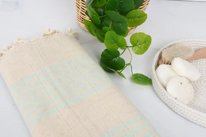 Peshtemal beach towel with unique design, Bridal Shower Favor, Soft towel, Gift For Him, Personalized Turkish Towel, 70x40 Linen Striped Towel - 6