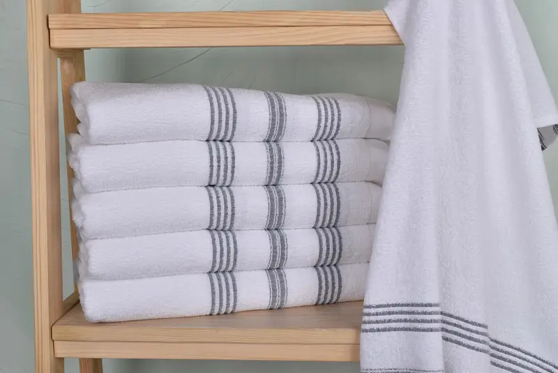 Turkish Hand Towel, Bridesmaid Towel, Bridesmaid Gift Towel, Bathroom Towels, Personalized Kitchen Towel, 40x18 Cotton Striped Terry Towel - 2