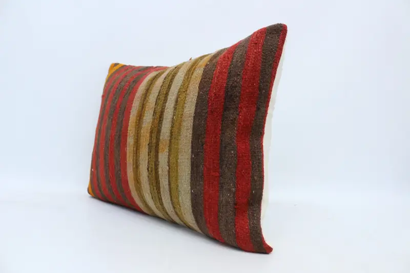 20x28 Brown Pillow Cover, Bolster Pillow, Turkish Kilim Pillow, Patio Pillow Cover, Pillow Sham, Kilim Pillow, Patio Cushion Case, Turkish Pillow - 4