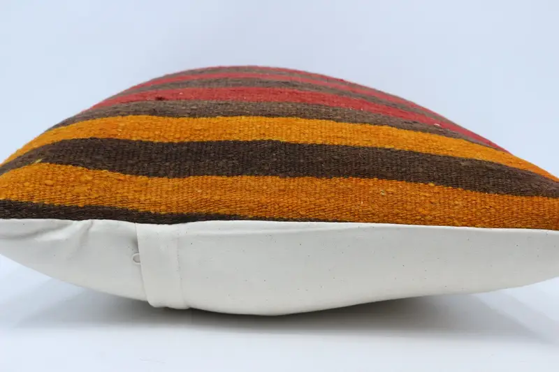 20x28 Brown Pillow Cover, Bolster Pillow, Turkish Kilim Pillow, Patio Pillow Cover, Pillow Sham, Kilim Pillow, Patio Cushion Case, Turkish Pillow - 5