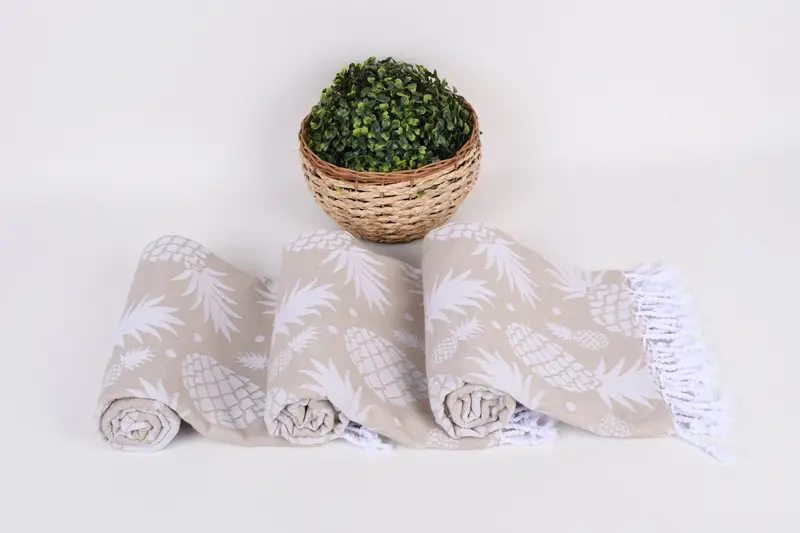Bulk Order Towel, Guest Towel, Gift Towel, Personalized Bridesmaid Gift, 70x36 Cotton Pineapple Design Towel, Turkish Towel USA, Bridesmaid Gifts - 8