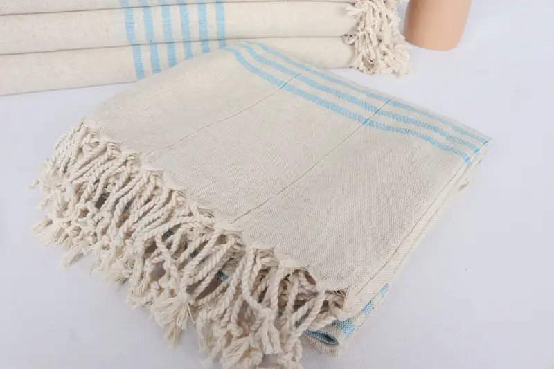 Best Beach Towel, 68x36 Linen Striped Towel, Peshtemal beach towel with unique design, Bachelorette Gifts, Bridal Party Gifts, Cotton towel - 5