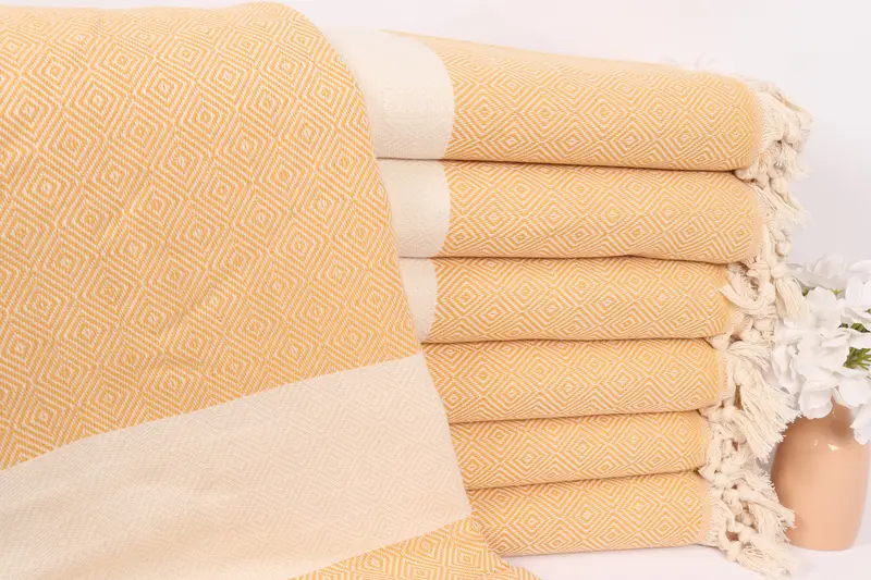 Best Wedding Gift, 96x80 Cotton Diamond Towel, Wedding Favors, Aesthetic Blanket, Spa Gift, Organic Throw, Bachelorette Gifts, Woven Throw Blanket - 1