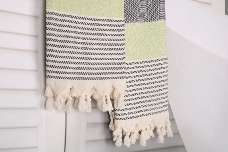 Summer Towel, Fouta towel, Turkish bath towel, 70x40 Cotton Striped Towel, Bridal Shower Gift, Beach Size Towel, Bridesmaid Gifts Personalized - 8