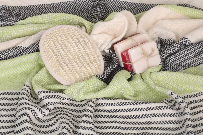 Summer Towel, Fouta towel, Turkish bath towel, 70x40 Cotton Striped Towel, Bridal Shower Gift, Beach Size Towel, Bridesmaid Gifts Personalized - 7