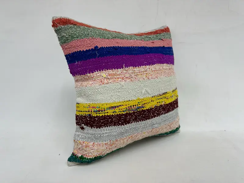 Pillow for Sofa, Gift Pillow, Ikat Cushion Case, Throw Kilim Pillow, Pillow, Ikat Pillow Sham, Luxury Cushion Cover, 20x20 Purple Cushion - 3