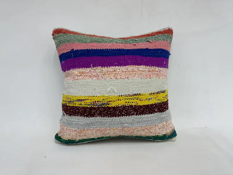 Pillow for Sofa, Gift Pillow, Ikat Cushion Case, Throw Kilim Pillow, Pillow, Ikat Pillow Sham, Luxury Cushion Cover, 20x20 Purple Cushion - 1
