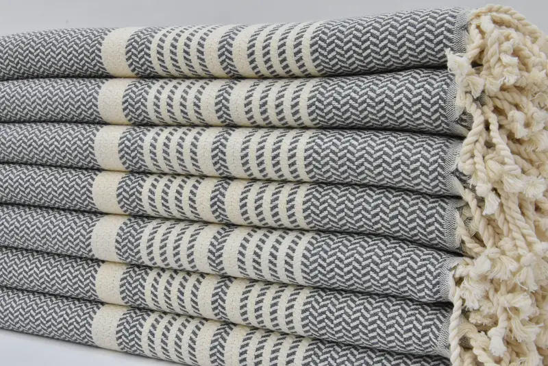 Scarf Towel, Bridal Shower Gift, Large Turkish Towel, Gift Towel, 70x40 Cotton Striped Towel, Lightweight towel, Florida Bachelorette Party Favors - 3