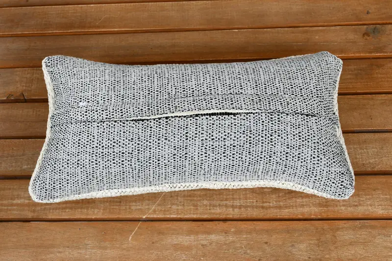 Traditional Cushion Case, Rustic Pillow Case, 8x16 Beige Pillow, Pillow for Sofa, Cushion, Antique Pillows, Ethnical Kilim Rug Pillow - 6