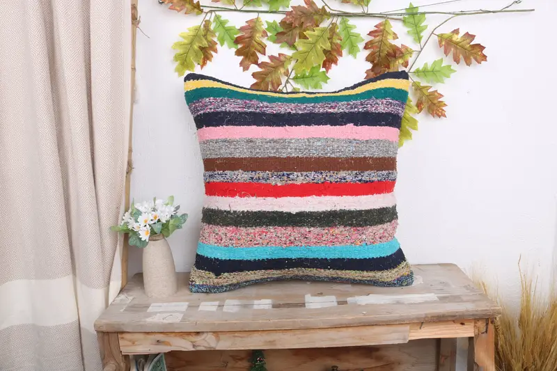 Vintage Throw Cushion Cover, Pillow for Sofa, 20x20 White Pillow Sham, Turkish Corner Pillow, Cushion, Interior Designer Pillow, Pillow for Couch - 1