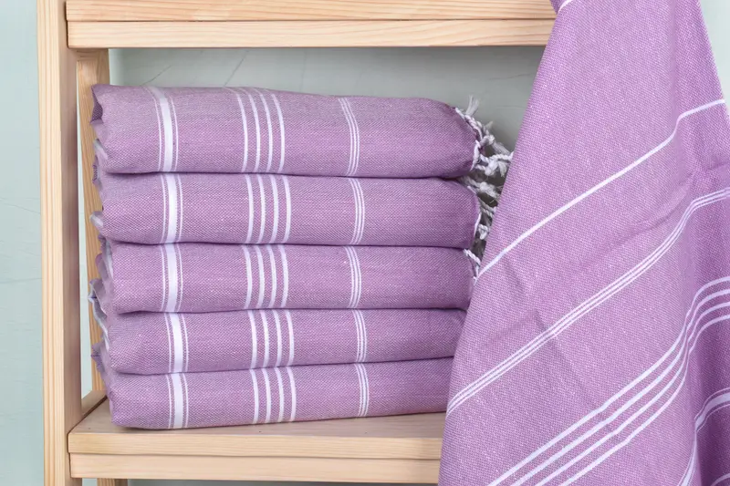 Handwoven Turkish Towel, Gift For The Home Decor, Birthday Gift, Peshtemal Towel, 70x40 Cotton Striped Towel, Wedding Favors, Bridal Shower Gift - 2