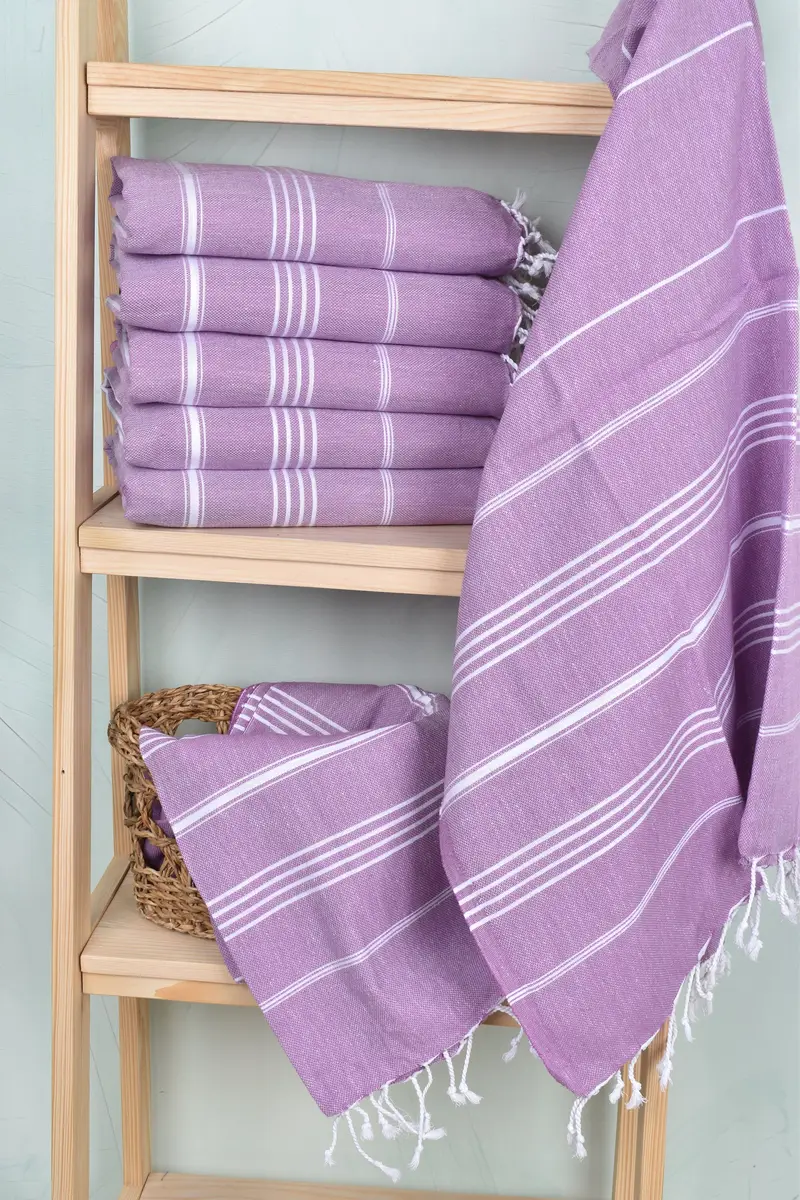 Handwoven Turkish Towel, Gift For The Home Decor, Birthday Gift, Peshtemal Towel, 70x40 Cotton Striped Towel, Wedding Favors, Bridal Shower Gift - 3