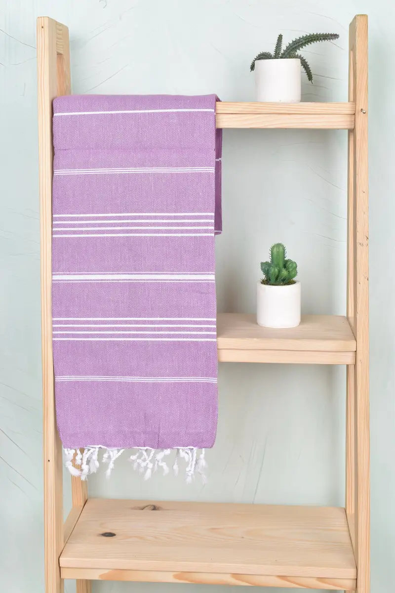 Handwoven Turkish Towel, Gift For The Home Decor, Birthday Gift, Peshtemal Towel, 70x40 Cotton Striped Towel, Wedding Favors, Bridal Shower Gift - 8