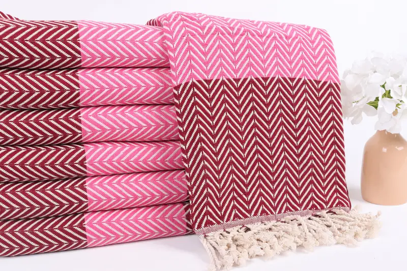 Hammam Towel USA, Personalized Wedding Gift, Bridal Shower Favor, Custom Gift, 70x40 Cotton Chevron Towel, Organic Cotton Towel, Turkish Towel Beach - 2