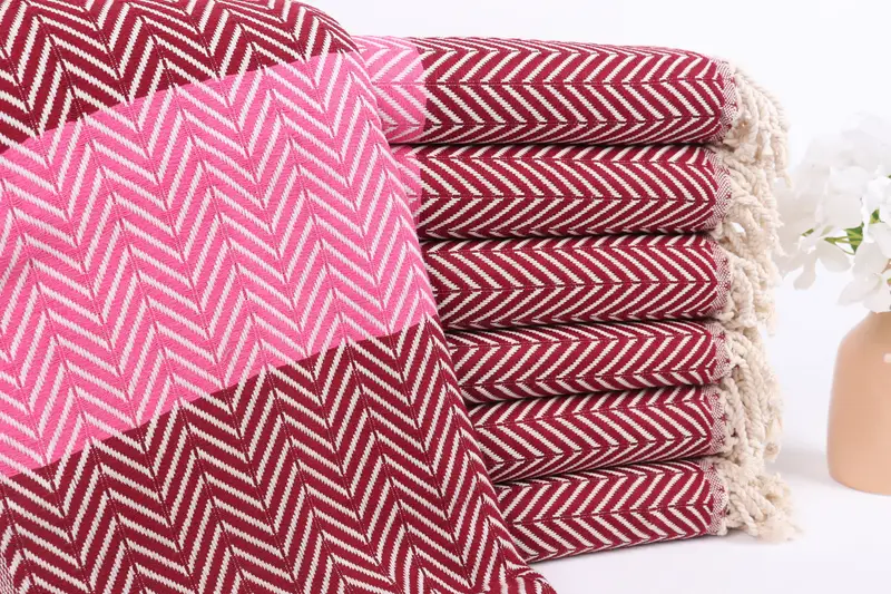 Hammam Towel USA, Personalized Wedding Gift, Bridal Shower Favor, Custom Gift, 70x40 Cotton Chevron Towel, Organic Cotton Towel, Turkish Towel Beach - 1