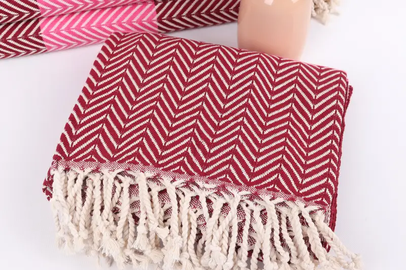 Hammam Towel USA, Personalized Wedding Gift, Bridal Shower Favor, Custom Gift, 70x40 Cotton Chevron Towel, Organic Cotton Towel, Turkish Towel Beach - 5