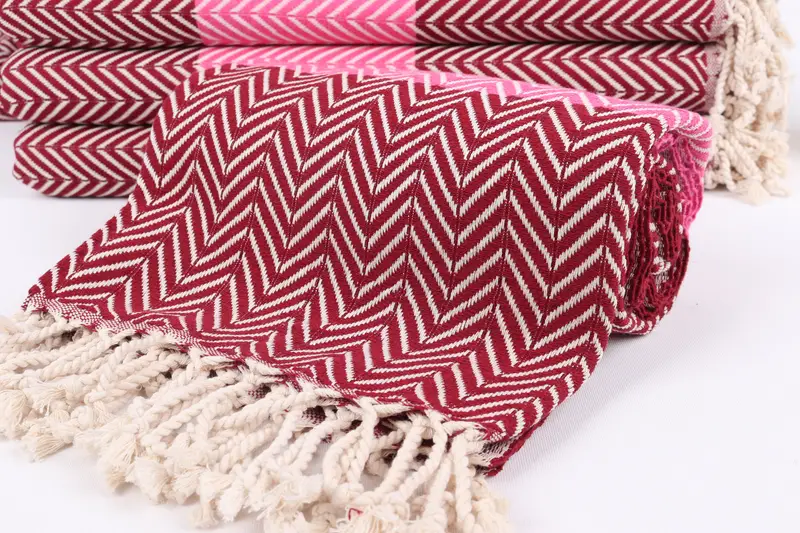 Hammam Towel USA, Personalized Wedding Gift, Bridal Shower Favor, Custom Gift, 70x40 Cotton Chevron Towel, Organic Cotton Towel, Turkish Towel Beach - 4