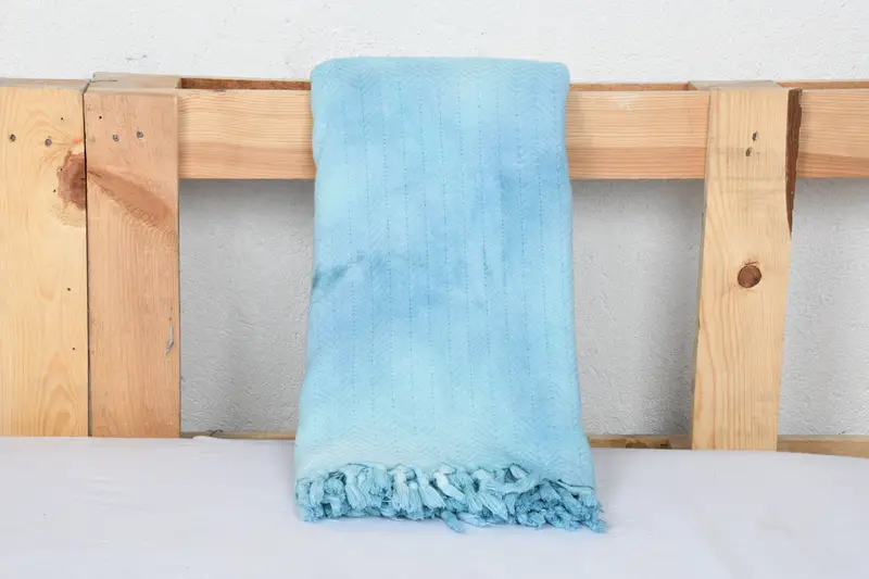 Sofa Cover, Bachelorette Party Favors, Organic Beach Blanket, Turkish Blanket, Decorative Blanket, 92x68 Cotton Tie Dye Chevron Towel - 5