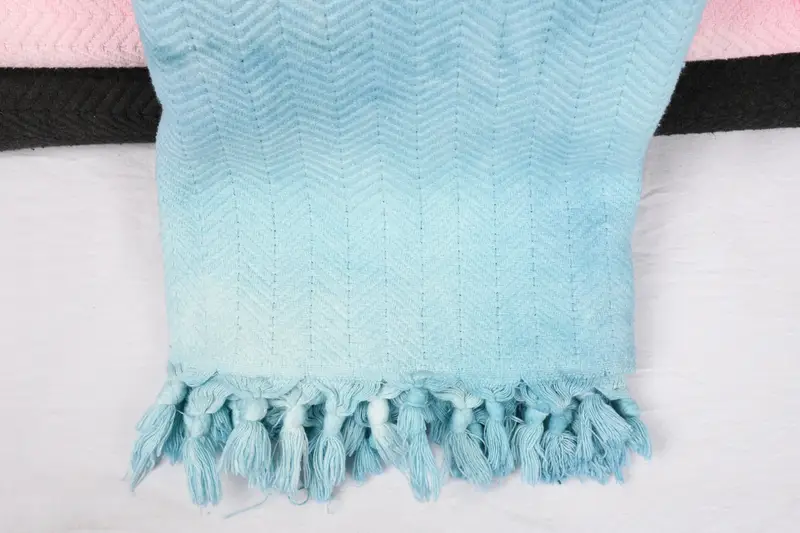 Sofa Cover, Bachelorette Party Favors, Organic Beach Blanket, Turkish Blanket, Decorative Blanket, 92x68 Cotton Tie Dye Chevron Towel - 3