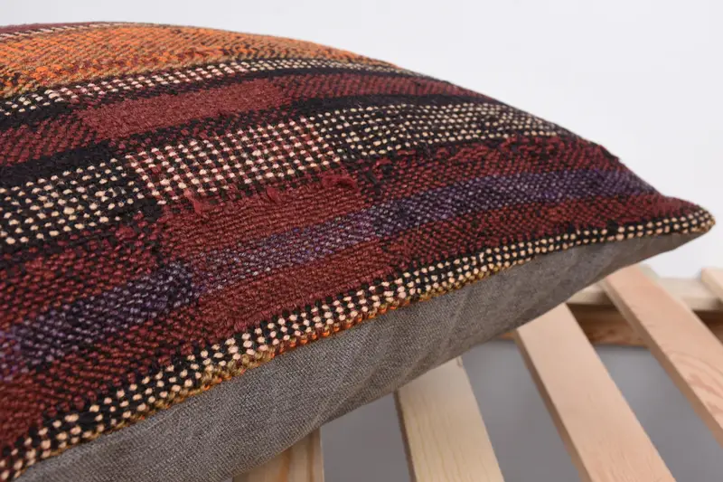 Cushion Cover, Pillow for Couch, Interior Designer Pillow, 16x24 Orange Cushion, Bench Pillow, Gift Pillow, Ethnic Throw Pillow Cover - 7