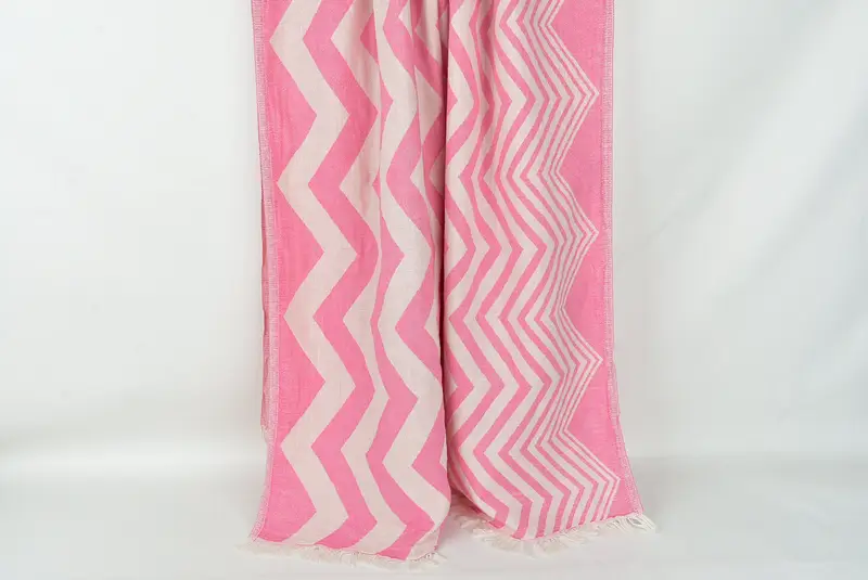 Large Beach Towel Personalized, Absorbent towel, Valentines Day Gift, Personalized Turkish Towel, Wedding Gift, 70x40 Cotton Zigzag Design Towel - 2