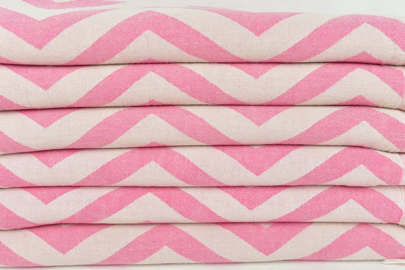 Large Beach Towel Personalized, Absorbent towel, Valentines Day Gift, Personalized Turkish Towel, Wedding Gift, 70x40 Cotton Zigzag Design Towel - 4