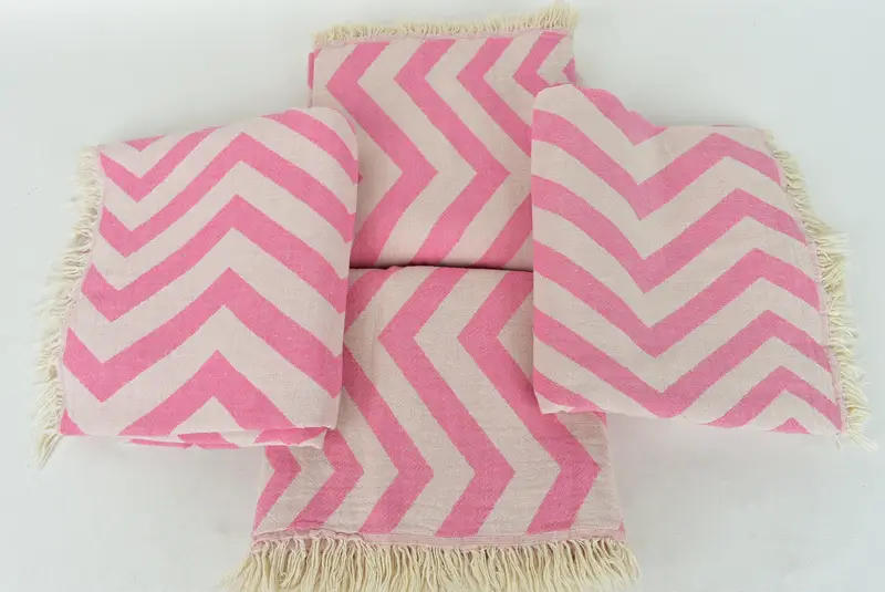 Large Beach Towel Personalized, Absorbent towel, Valentines Day Gift, Personalized Turkish Towel, Wedding Gift, 70x40 Cotton Zigzag Design Towel - 8