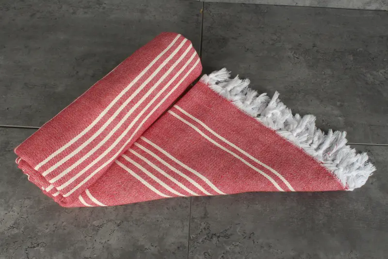 Wedding Anniversary Gift, Spa Gift, Throw Blanket Couch, Bedspread, 96x70 Cotton Striped Towel, Beach Wedding Favor, Personalized Blanket - 7