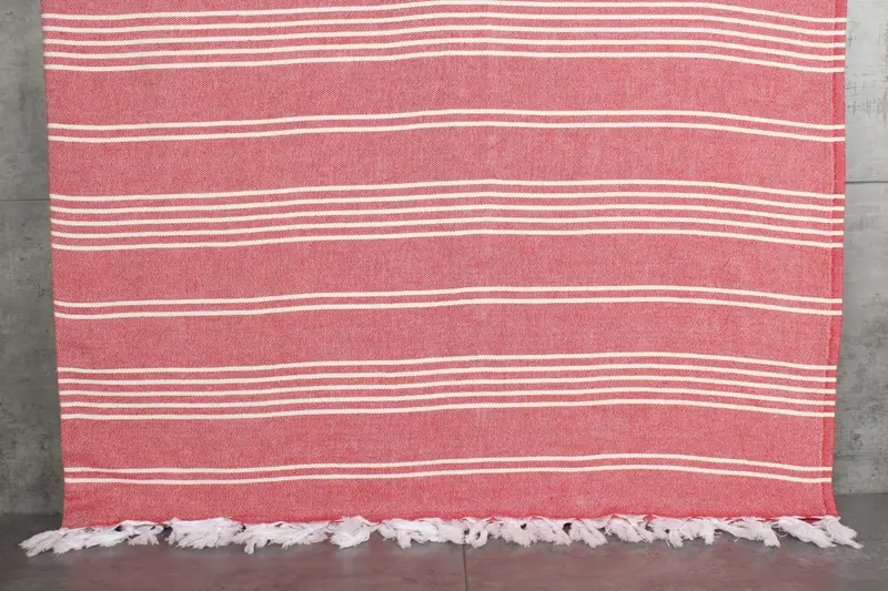 Wedding Anniversary Gift, Spa Gift, Throw Blanket Couch, Bedspread, 96x70 Cotton Striped Towel, Beach Wedding Favor, Personalized Blanket - 8