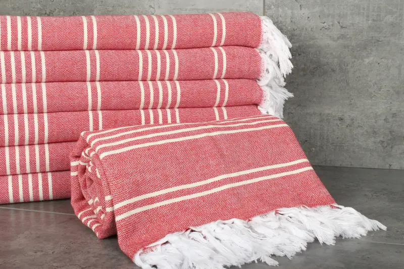 Wedding Anniversary Gift, Spa Gift, Throw Blanket Couch, Bedspread, 96x70 Cotton Striped Towel, Beach Wedding Favor, Personalized Blanket - 2