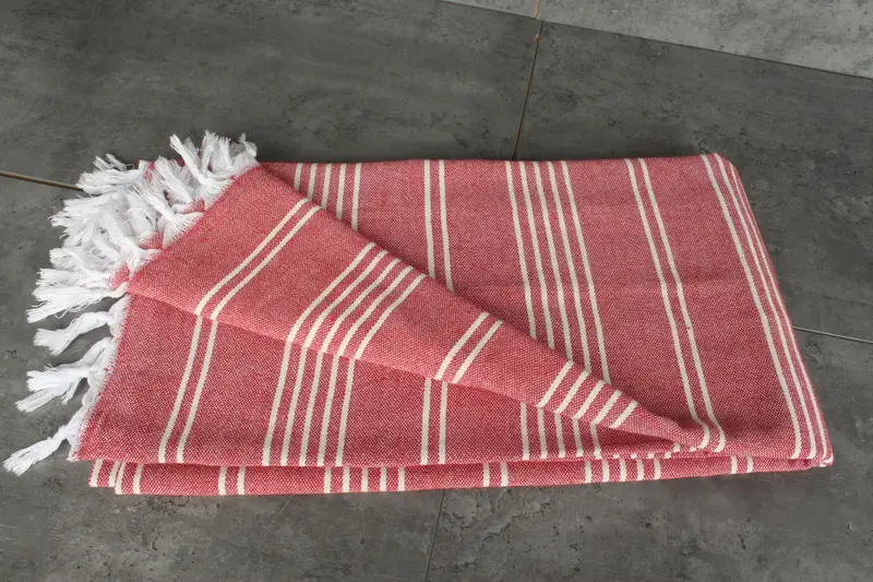 Wedding Anniversary Gift, Spa Gift, Throw Blanket Couch, Bedspread, 96x70 Cotton Striped Towel, Beach Wedding Favor, Personalized Blanket - 3