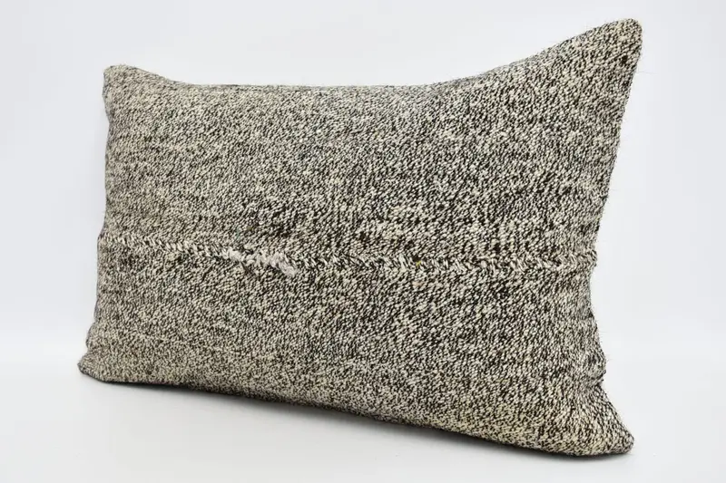 Kilim Cushion Sham, Gift Pillow, Handmade Rug Seat Pillow, Pillow, Outdoor Patio Pillow Cover, Vintage Kilim Throw Pillow, 16x24 Brown Pillow Case - 4
