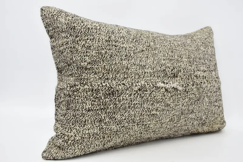 Kilim Cushion Sham, Gift Pillow, Handmade Rug Seat Pillow, Pillow, Outdoor Patio Pillow Cover, Vintage Kilim Throw Pillow, 16x24 Brown Pillow Case - 3