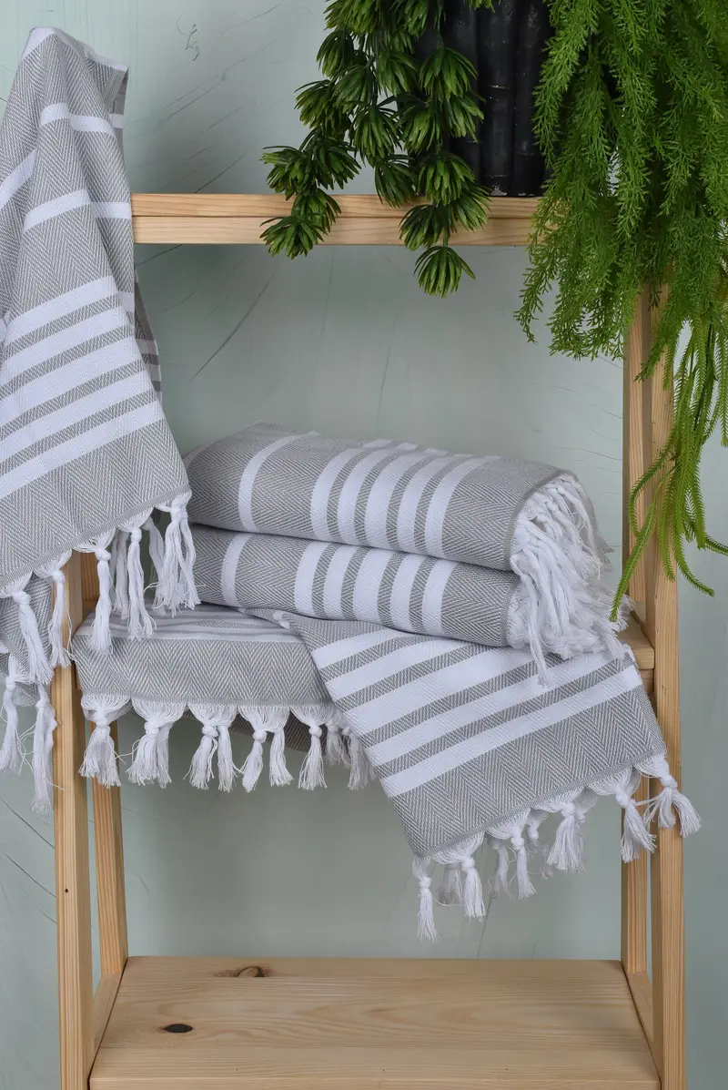 Gift For Wedding Day, Embroidery Towel, Wedding Favors, Customized Towels, Turkish Towel Hand Towel, Turkish Hand Towel, 40x20 Cotton Zig zag Towel - 6